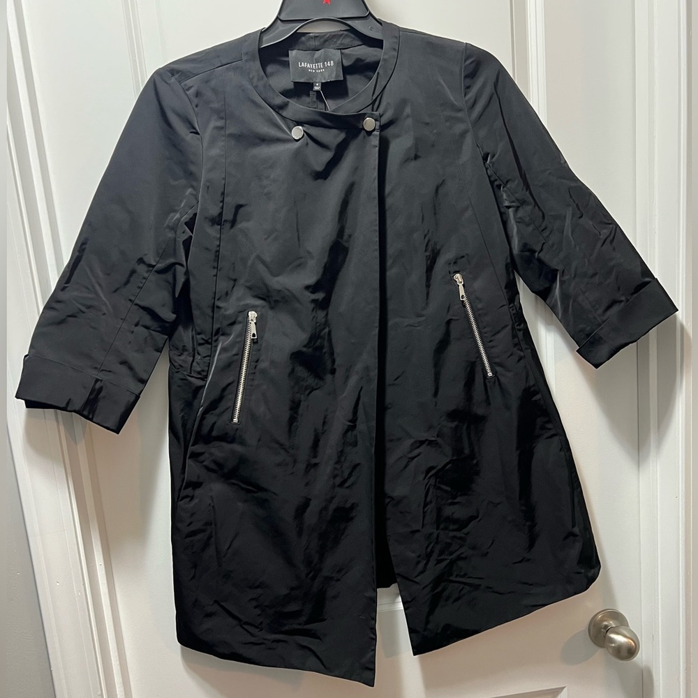 Lafayette 148 New York Black Trench Coat